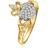 image:imageRossSimons 025 ct tw LabGrown Diamond Claddagh Ring in 18kt Gold Over Sterling and Sterling SilverDiamond