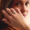 image:imageRossSimons 025 ct tw Pave Diamond Heart Ring in Sterling Silver and 14kt Yellow GoldDiamond