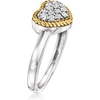 image:imageRossSimons 025 ct tw Pave Diamond Heart Ring in Sterling Silver and 14kt Yellow GoldDiamond