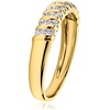 image:imageRossSimons 026 ct tw LabGrown Diamond Striped Ring in 18kt Gold Over SterlingDiamond