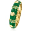 image:imageRossSimons 030 ct tw Emerald Clover Ring With Green Enamel in 18kt Gold Over SterlingEmerald