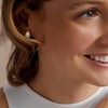 image:imageRossSimons 033 ct tw Diamond Chevron CHoop Earrings in 18kt Gold Over Sterling