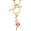 image:imageRossSimons 040 Carat Pink Topaz Flamingo Charm in 18kt Gold Over Sterling