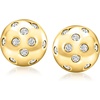 image:imageRossSimons 050 ct tw Diamond Button Earrings in 18kt Gold Over Sterling