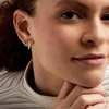 image:imageRossSimons 050 ct tw LabGrown Diamond DoubleHoop Earrings in 18kt Gold Over Sterling