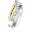 image:imageRossSimons 050 ct tw LabGrown Diamond Wave Ring in Sterling Silver and 18kt Gold Over SterlingDiamond