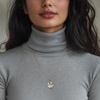 image:imageRossSimons 060 ct tw CZ 4Leaf Clover Pendant Necklace in 18kt Gold Over Sterling 18 inches
