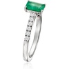 image:imageRossSimons 080 Carat Emerald Ring With 26 ct tw LabGrown Diamonds in PlatinumDiamond