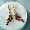 image:imageRossSimons 080 ct tw Garnet Cardinal Drop Earrings in 18kt Gold Over Sterling