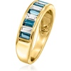 image:imageRossSimons 090 ct tw London Blue Topaz and 69 ct tw LabGrown Diamond Ring in 18kt Gold Over SterlingDiamond