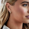 image:imageRossSimons 090 ct tw White Topaz Crisscross Hoop Earrings in Sterling Silver and 18kt Gold Over Sterling