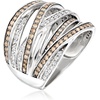 image:imageRossSimons 100 ct tw Brown and White Diamond Highway Ring in Sterling Silverdiamondcolored