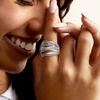 image:imageRossSimons 100 ct tw Brown and White Diamond Highway Ring in Sterling Silverdiamondcolored