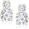 image:imageRossSimons 100 ct tw LabGrown Diamond 2Stone Earrings in 18kt Gold Over Sterling
