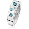 image:imageRossSimons 100 ct tw Scattered Tonal Blue Topaz Ring in Sterling SilverTopaz