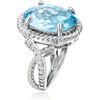 image:imageRossSimons 1000 Carat Sky Blue Topaz Ring With 30 ct tw White Topaz in Sterling SilverTopaz