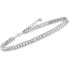 image:imageRossSimons 1000 ct tw PrincessCut CZ Tennis Anklet in Sterling Silver 9 inches
