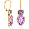 image:imageRossSimons 1100 ct tw Amethyst Drop Earrings in 18kt Gold Over Sterling