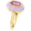 image:imageRossSimons 120 Carat Amethyst Ring With Pastel Purple Enamel in 18kt Gold Over SterlingAmethyst