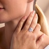 image:imageRossSimons 120 Carat Amethyst Ring With Pastel Purple Enamel in 18kt Gold Over SterlingAmethyst