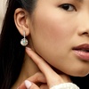 image:imageRossSimons 120 ct tw White and Swiss Blue Topaz Drop Earrings in Sterling Silver and 18kt Gold Over Sterling
