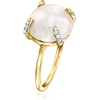 image:imageRossSimons 12125mm Cultured Mabe Pearl and 10 ct tw Diamond Ring in 14kt Yellow Gold