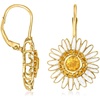 image:imageRossSimons 130 ct tw Citrine and White Enamel Daisy Drop Earrings in 18kt Gold Over Sterling