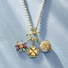 image:imageRossSimons 130 ct tw MultiGemstone Flower Charm With Single Diamond in 18kt Gold Over Sterling
