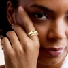 image:imageRossSimons 14kt Yellow Gold Faceted RingNo Gemstone