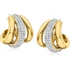 image:imageRossSimons 14kt Yellow GoldPlated 3Row Earrings With 164 ct tw Czs