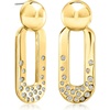 image:imageRossSimons 14kt Yellow GoldPlated Bead Drop Earrings With 120 ct tw Czs