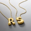 image:imageRossSimons 14kt Yellow GoldPlated Bubble Letter Initial NecklaceYellow