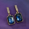 image:imageRossSimons 14kt Yellow GoldPlated Drop Earrings With Simulated Sapphires and 48 ct tw Czs