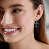 image:imageRossSimons 14kt Yellow GoldPlated Drop Earrings With Simulated Sapphires and 48 ct tw Czs