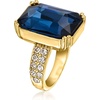 image:imageRossSimons 14kt Yellow GoldPlated Ring With Simulated Sapphire and 81 ct tw CzsCubic Zirconia