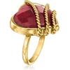 image:imageRossSimons 1500 Carat Ruby Heart Roped Ring in 18kt Gold Over SterlingRuby