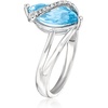 image:imageRossSimons 180 Carat Swiss Blue Topaz Ring With Diamonds in Sterling SilverTopaz