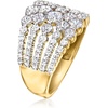 image:imageRossSimons 180 ct tw CZ MultiRow Ring in 18kt Gold Over SterlingCubic Zirconia