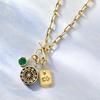 image:imageRossSimons 18kt Gold Over Sterling CharmCompatible Paper Clip Link Toggle NecklaceNo Gemstone