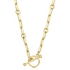 image:imageRossSimons 18kt Gold Over Sterling CharmCompatible Paper Clip Link Toggle NecklaceNo Gemstone