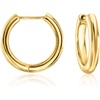 image:imageRossSimons 18kt Gold Over Sterling Hoop Earrings With Removable Onyx MotherOfPearl and 90 ct tw White Topaz Drops