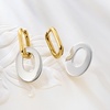 image:imageRossSimons 18kt Gold Over Sterling Hoop Earrings With Removable Oval Sterling Silver Drops