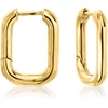 image:imageRossSimons 18kt Gold Over Sterling Hoop Earrings With Removable Oval Sterling Silver Drops