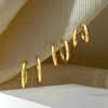 image:imageRossSimons 18kt Gold Over Sterling Jewelry Set 3 Pairs Of 2mm Hoop Earrings