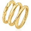 image:imageRossSimons 18kt Gold Over Sterling Jewelry Set 3 Polished RingsNo Gemstone