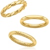 image:imageRossSimons 18kt Gold Over Sterling Jewelry Set 3 Polished RingsNo Gemstone