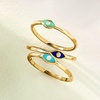 image:imageRossSimons 18kt Gold Over Sterling Jewelry Set 3 Tonal Blue Enamel Evil Eye RingsNo Gemstone