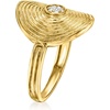 image:imageRossSimons 18kt Gold Over Sterling Ripple Ring With DiamondsDiamond