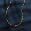 image:imageRossSimons 18kt Yellow Gold Bead Station Paper Clip Link NecklaceNo Gemstone