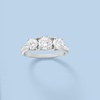 image:imageRossSimons 192 ct tw CZ 3Stone Ring in Sterling SilverCubic Zirconia